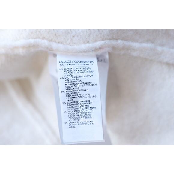 Dolce & Gabbana Faux-Fur Paneled Logo Embellished Cardigan (IT 42) RRP $3495 - Picture 13 of 14